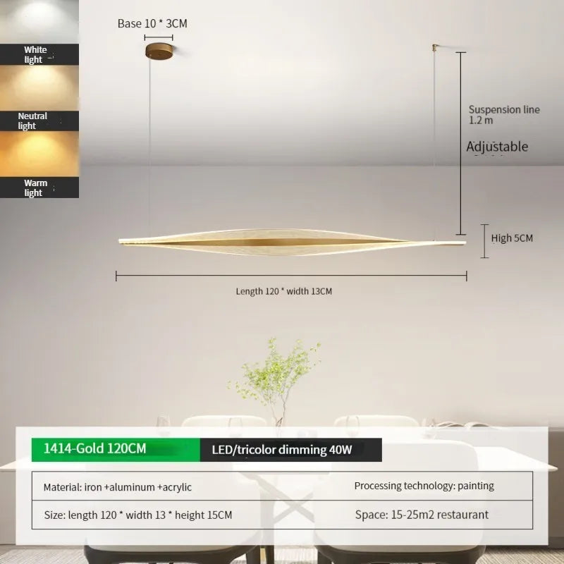 DecorBites™ Acrylic Led Pendant Lamp for Dining Room, Bar & Kitchen - Minimalist Hanging Lights