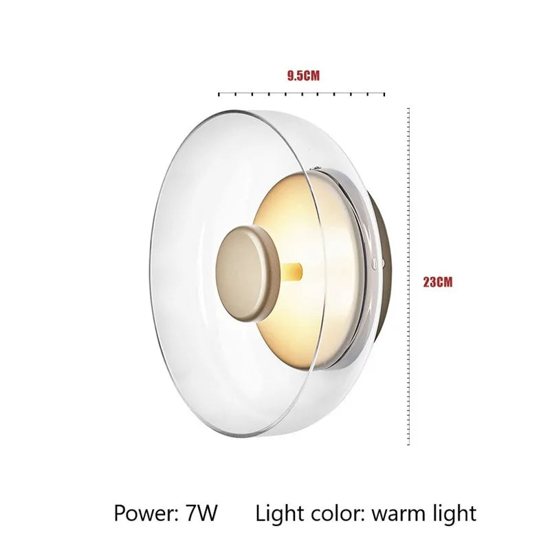 Decorbites™ Rundes Glas-Schirm Stehlampe für Wohnzimmer Büro LED-Lichter