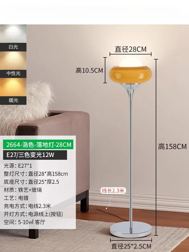 Decorbites™ Glas Eisen LED Stehlampe Modern Dekor Kunst Ständer Licht Nachttisch Studierzimmer Wohnzimmer