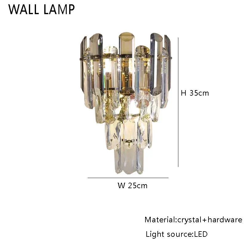 Decorbites™ Golden Crystal Kronleuchter: Postmoderne Luxus-Runde Kronleuchter für das Wohnzimmer
