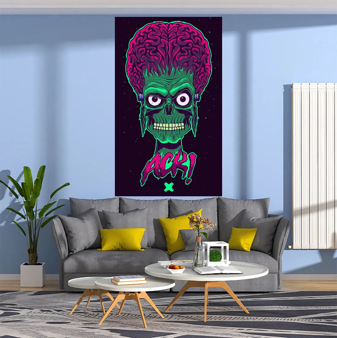 Decorbites™ Horror-Popping-Art-Gobelin-Wandbehang für ästhetisches Schlafzimmer oder Wohnzimmer