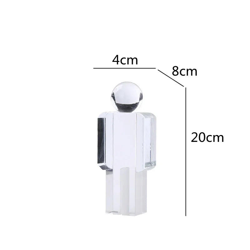 Decorbites™ Kristall-Mann-Statue Glasfigur Skulptur Wohnungsdekoration Ornamente