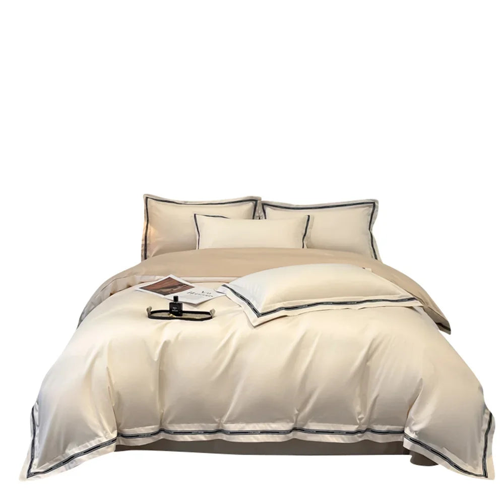 Decorbites™ Ägyptische Baumwoll-Bettwäsche-Set Queen King Größe Einheitsfarbe