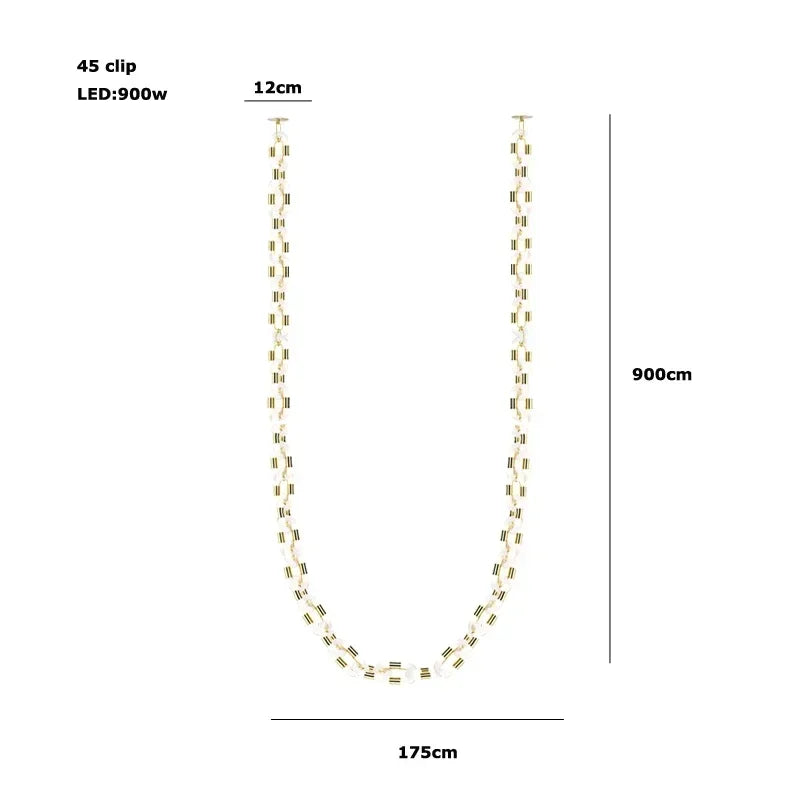 Decorbites™ Kristall-Goldkette-Hängelampe Deckenleuchte für die Hausdekoration