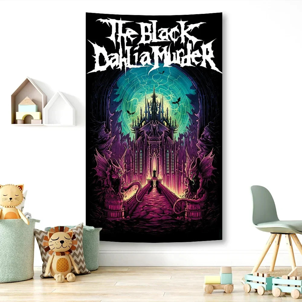 Decorbites™ Black Dahlia Murder Metalband-Wandteppich: Rockmusik-Poster für Studio und Bar