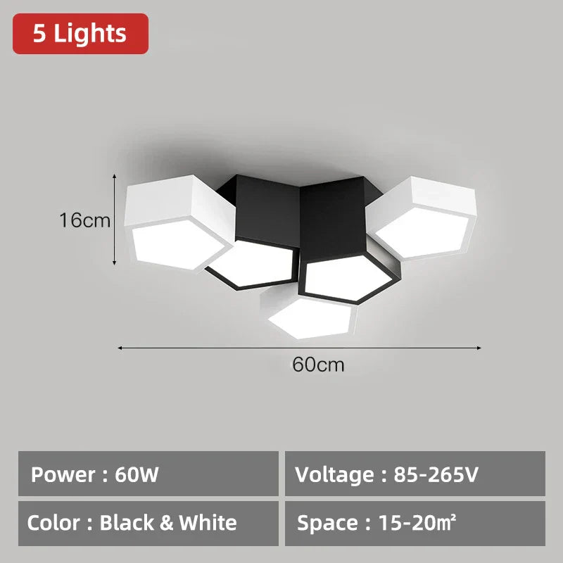 Decorbites™ Geometrische Deckenlampen: Moderne & kreative Leuchten für das Schlafzimmer