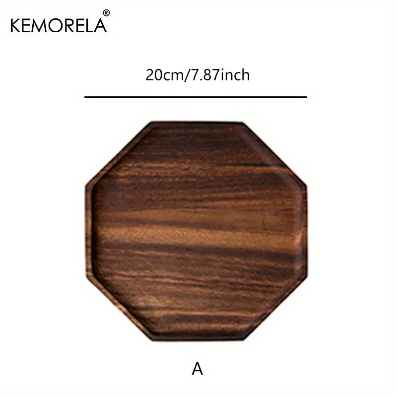 Decorbites™ Kreative Platte aus Akazienholz - Vielseitiges rechteckiges achteckiges Tablett