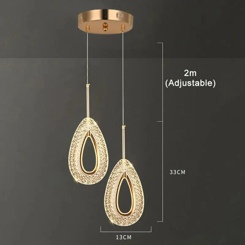 Modern Crystal Butterfly Pendant Light