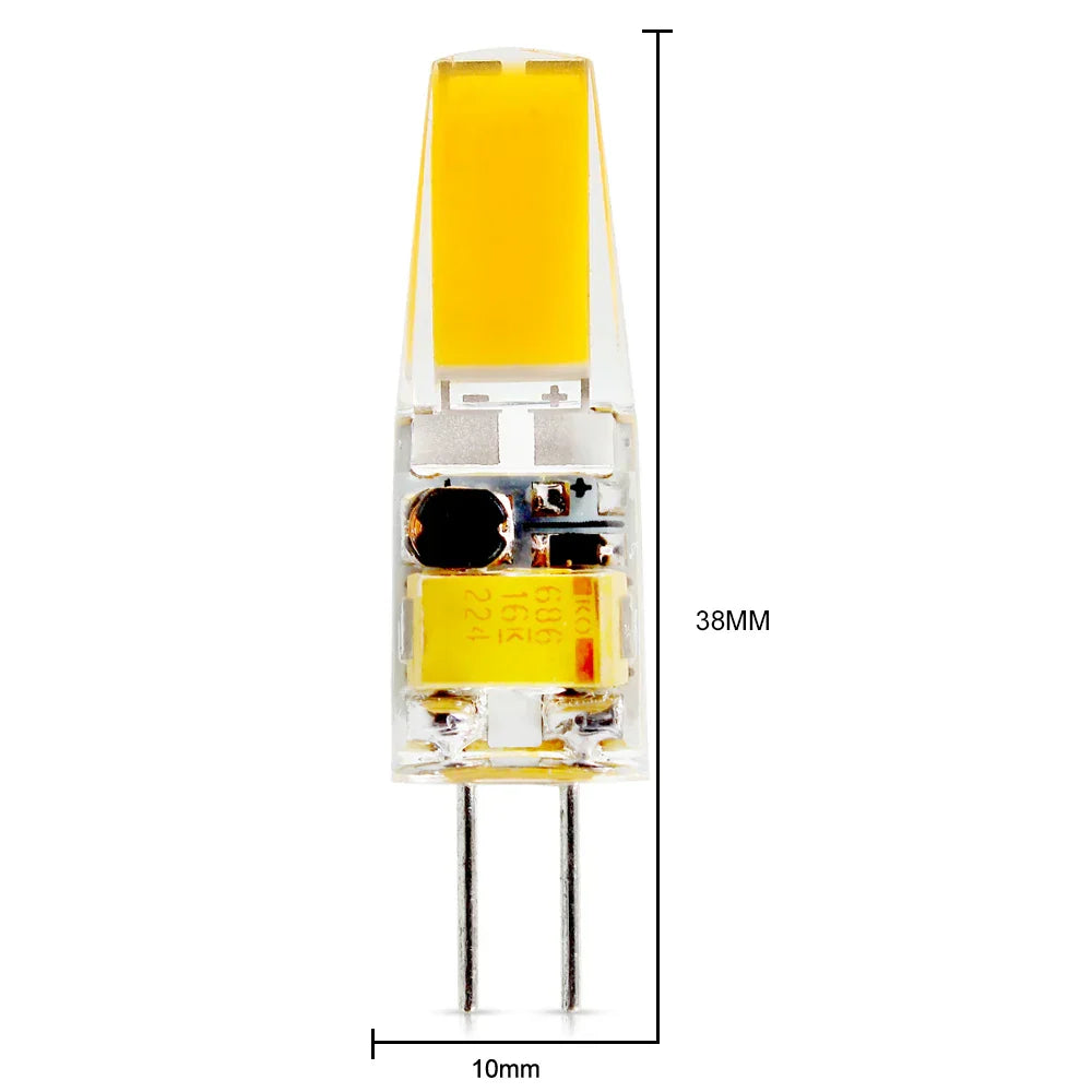 DecorBites™ Dimmable G4 12V LED Bulb 3W, 360° Light Angle Replacement for Halogen Lamps