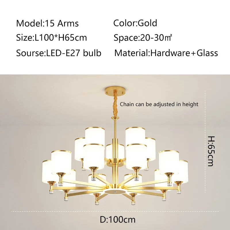 Decorbites™ Glasleuchter: Nordisch moderner LED-Hängeleuchter für Wohnzimmer und Schlafzimmer