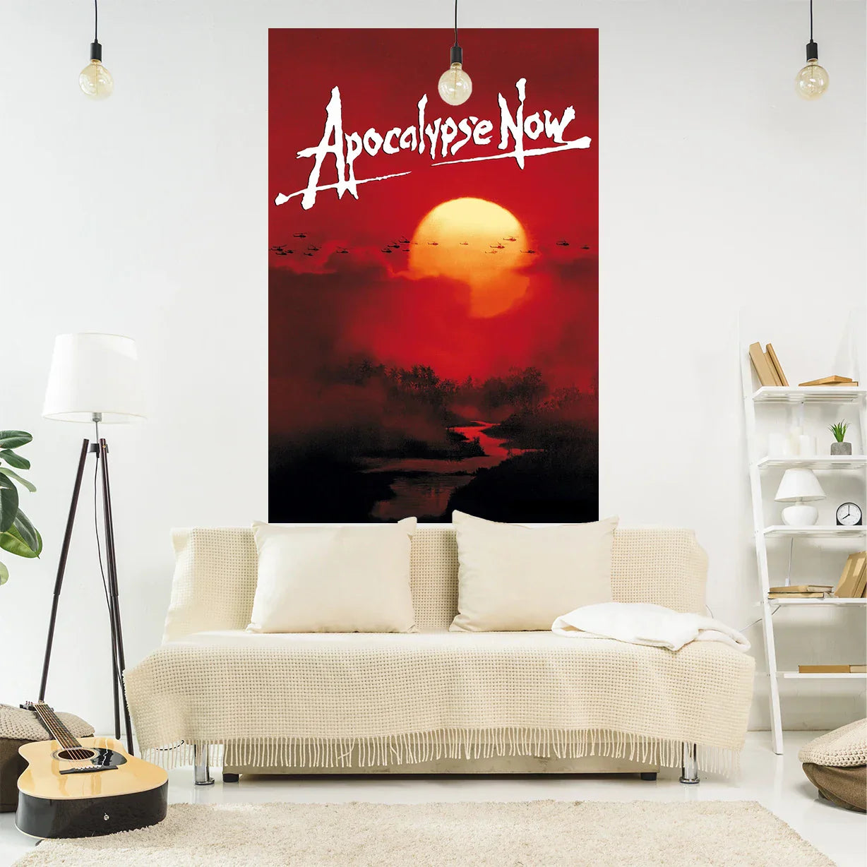 Decorbites™-Helikopter-Kriegsfilm-Gobelin für maßgeschneiderte Wanddekoration und Fans kultiger Horrorfilme