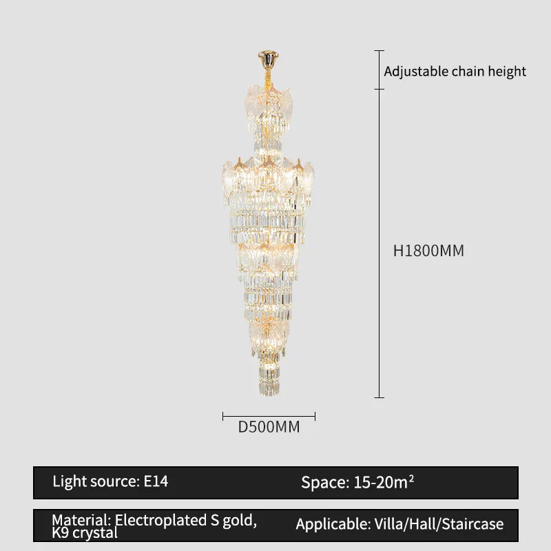 Decorbites™ Kristall-Europäische Lang-Lüster für elegante Wohnzimmer-Dekoration