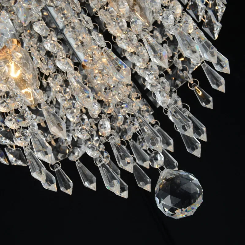 Decorbites™ Kristall-LED-Kronleuchter: Kleines Luxus-Gold/Silber-Deckenlicht für Wohnzimmer, Flur im Haus