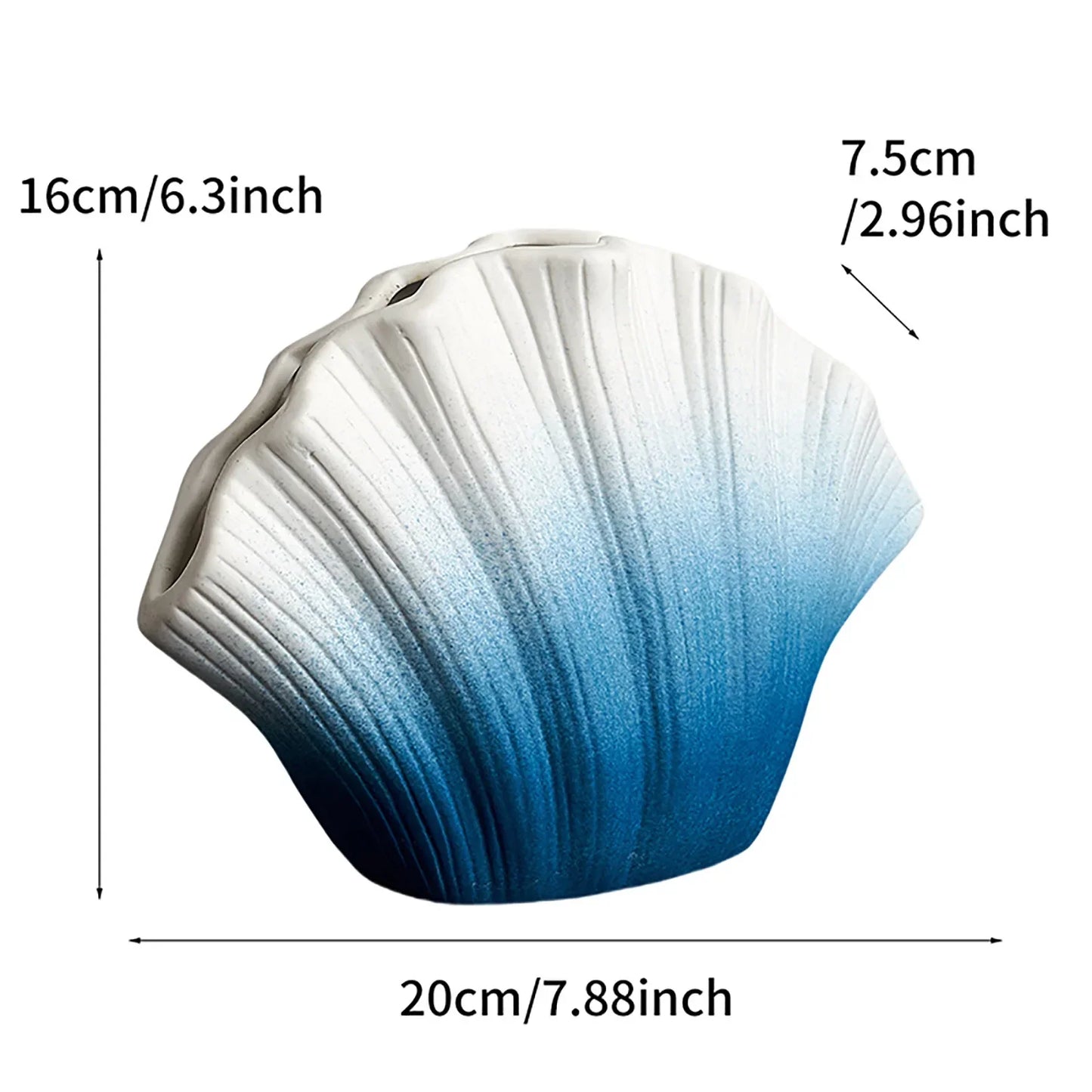 Decorbites™ Gradient Shell Keramikvase | Bunte Blumentopf Heimdekoration & Accessoires