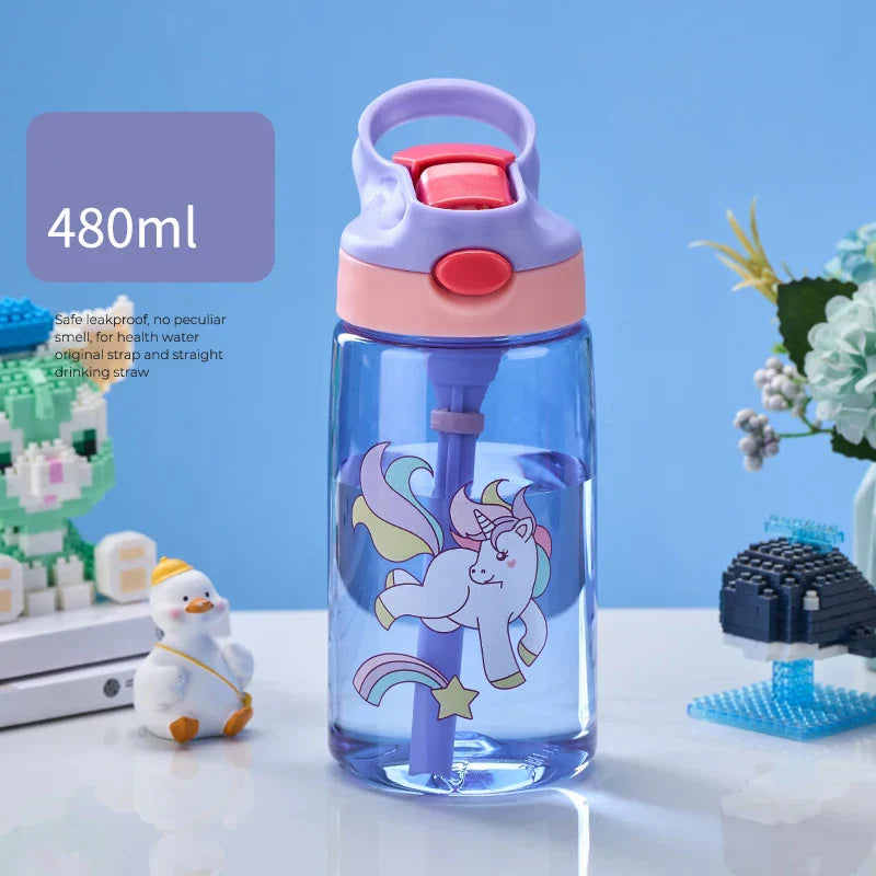 Decorbites™ Kinder Anti-Fall-Strohhut-Becher - Tragbare Wasserflasche für Schule & Sommer