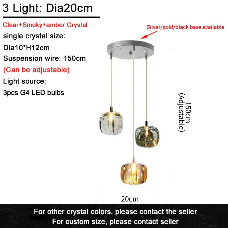 Decorbites™ Kristall-LED-Deckenleuchter für Wohnzimmer, Schlafzimmer, Esszimmer und Küche
