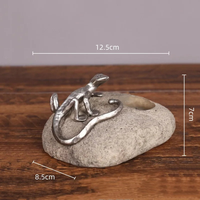 Decorbites™ Gecko-Eidechse Harz-Leuchter: Dekorationsfigur & Kerzenleuchter für Zuhause