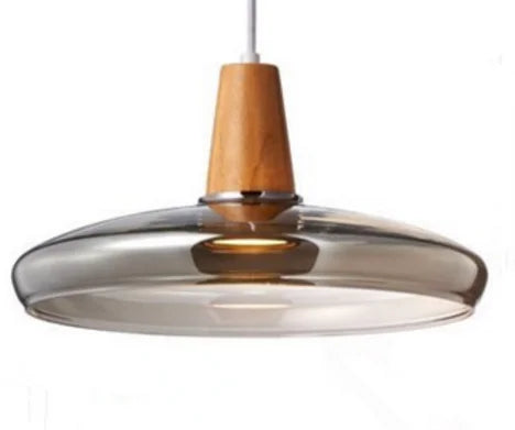 Decorbites™ Glas-Lampenschirm-Hängeleuchte, Holz-Hänge-Suspension, Retro-Amerikanisches Design