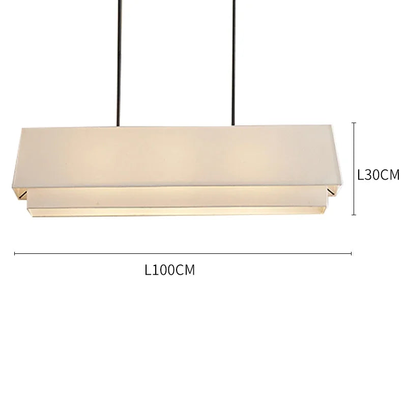 Decorbites™ Japanischer Stil Mehrstufiger Anhängerleuchte: Minimalistischer Stoffschirm für Wohnzimmer & Küchenzeile