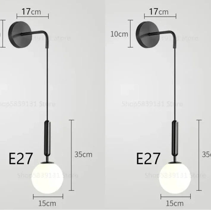 Decorbites™ Elegante Glas-Wandleuchte für Wohnzimmer Schlafzimmer LED-Beleuchtung