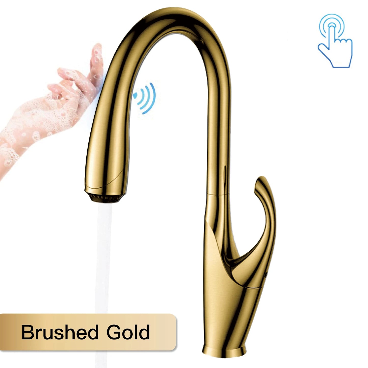 Pull Out Kitchen Faucet – Touch Control Brass Mixer Tap