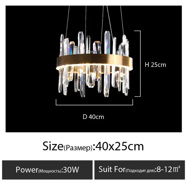 Decorbites™ K9-Luxus-Hängeleuchter, LED-Innenbeleuchtung für Küche, Wohnzimmer, Schlafzimmer