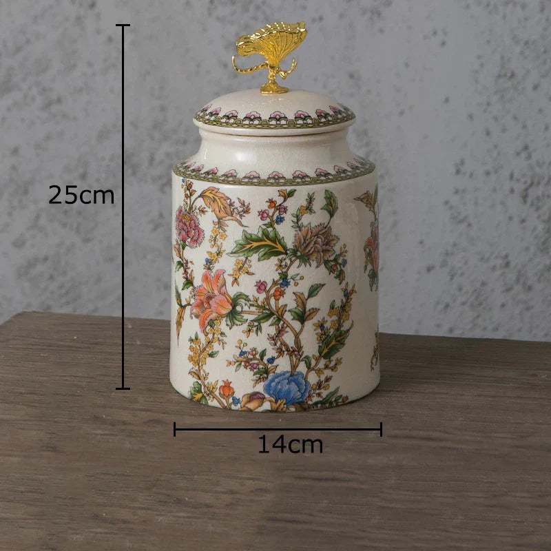 Decorbites™ Libellendeckel-Aufbewahrungsglas - Runder Kosmetik-Schmuckkasten Bonbonpot Aroma-Dose