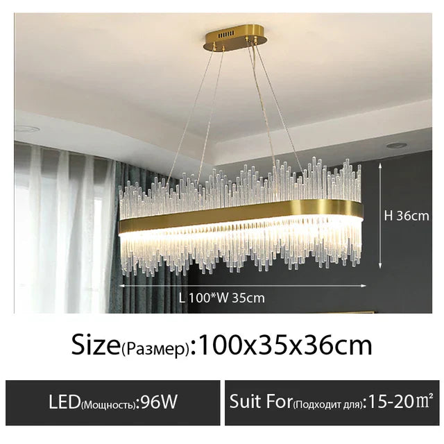 Decorbites™ Kristall-LED-Kronleuchter: Luxuriöse dimmbare Pendelleuchte für Schlafzimmer, Wohnzimmer, Esszimmer