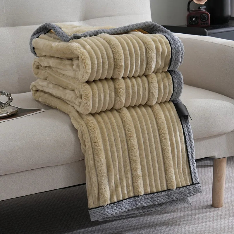 Decorbites™ Leichtes Luxus-Sofadecke für Herbst/Winter, gemütliche Decke für Büro und Schlafzimmer