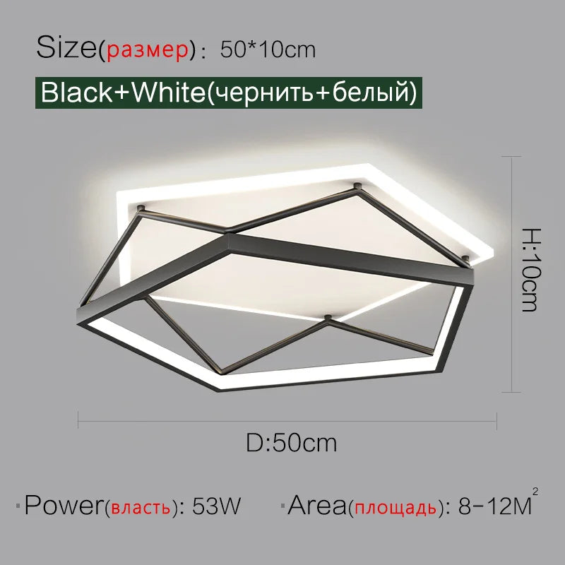 Decorbites™ Geometrische LED-Deckenleuchte_Nordisches minimalistisches Design für modernes Schlafzimmer
