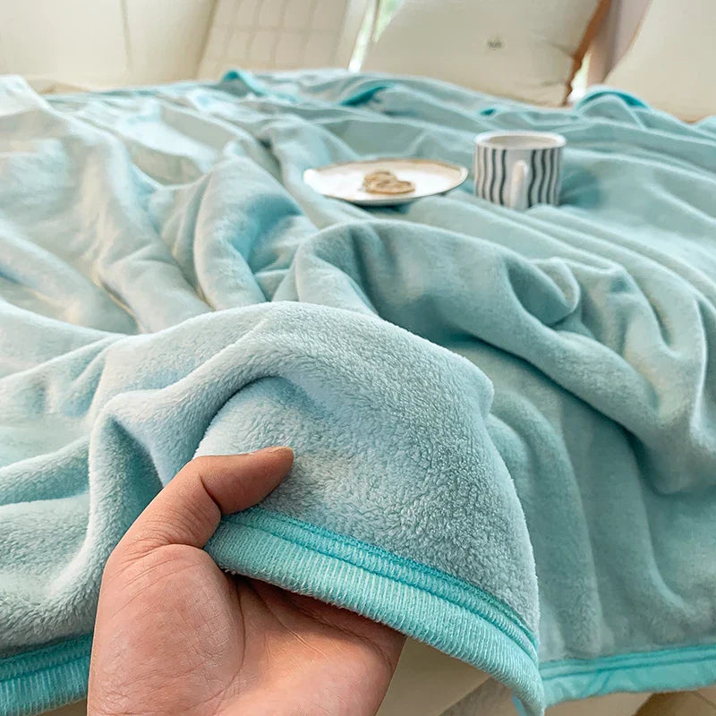 Decorbites™ Korallen-Samtfutter Sommerdecke: Extra weich, hautfreundlich, maschinenwaschbar