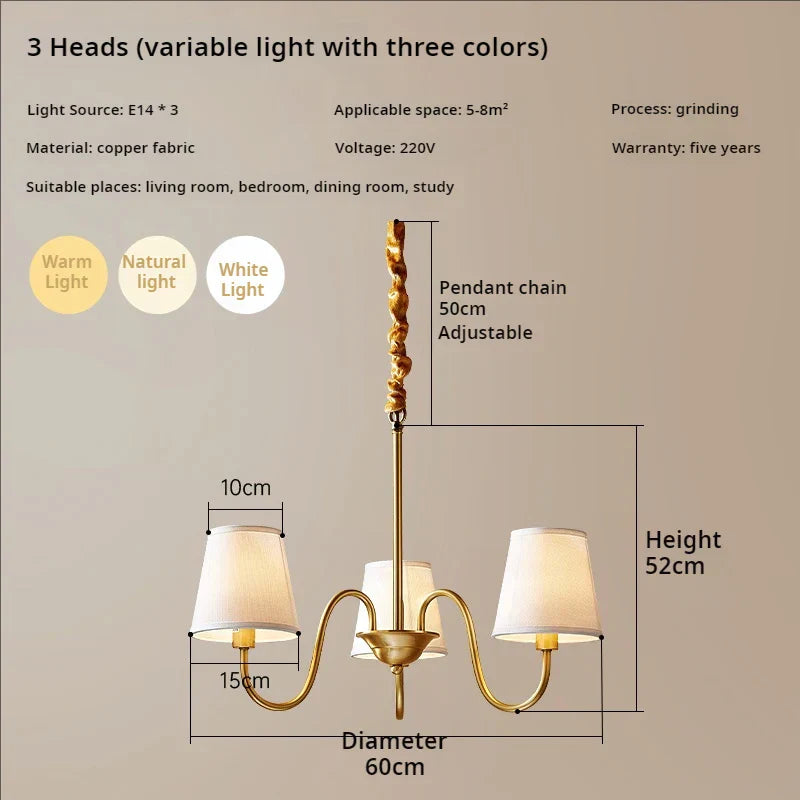 Decorbites™ Kupfer-Amerikanischer Kronleuchter: Moderner Luxus für Wohnzimmer, Schlafzimmer und Restaurant