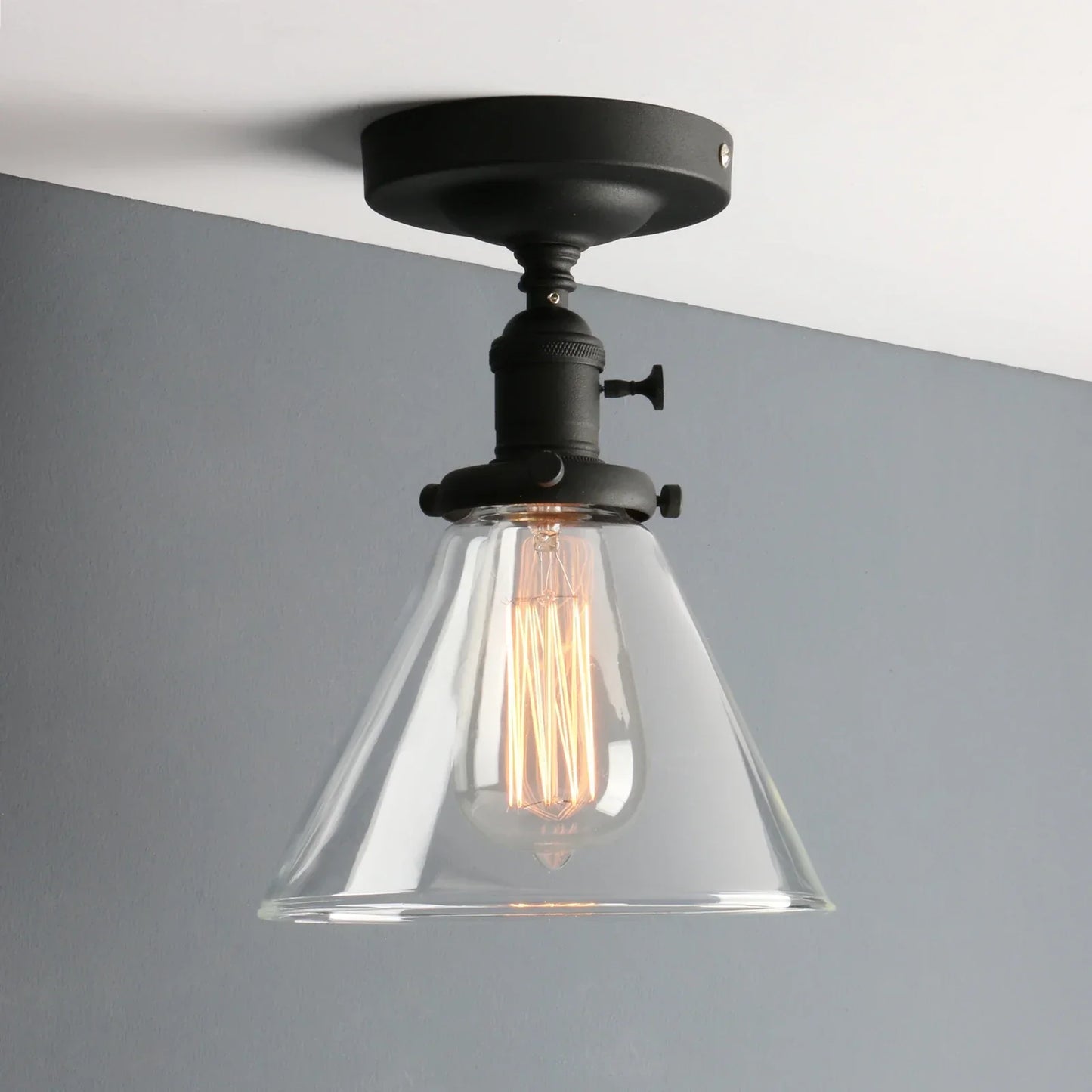 Decorbites™ Trichter-Glas-Wandleuchte Vintage-Industrial-Wandleuchte