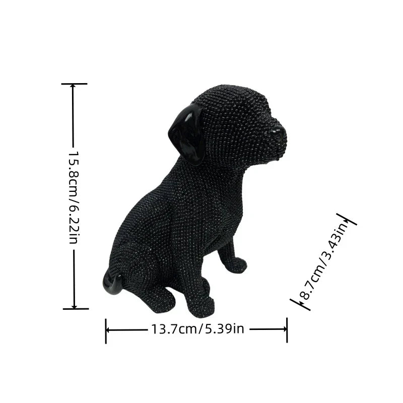 Decorbites™ Labrador-Harz-Hundestatue für Bücherregal und Büro-Dekoration