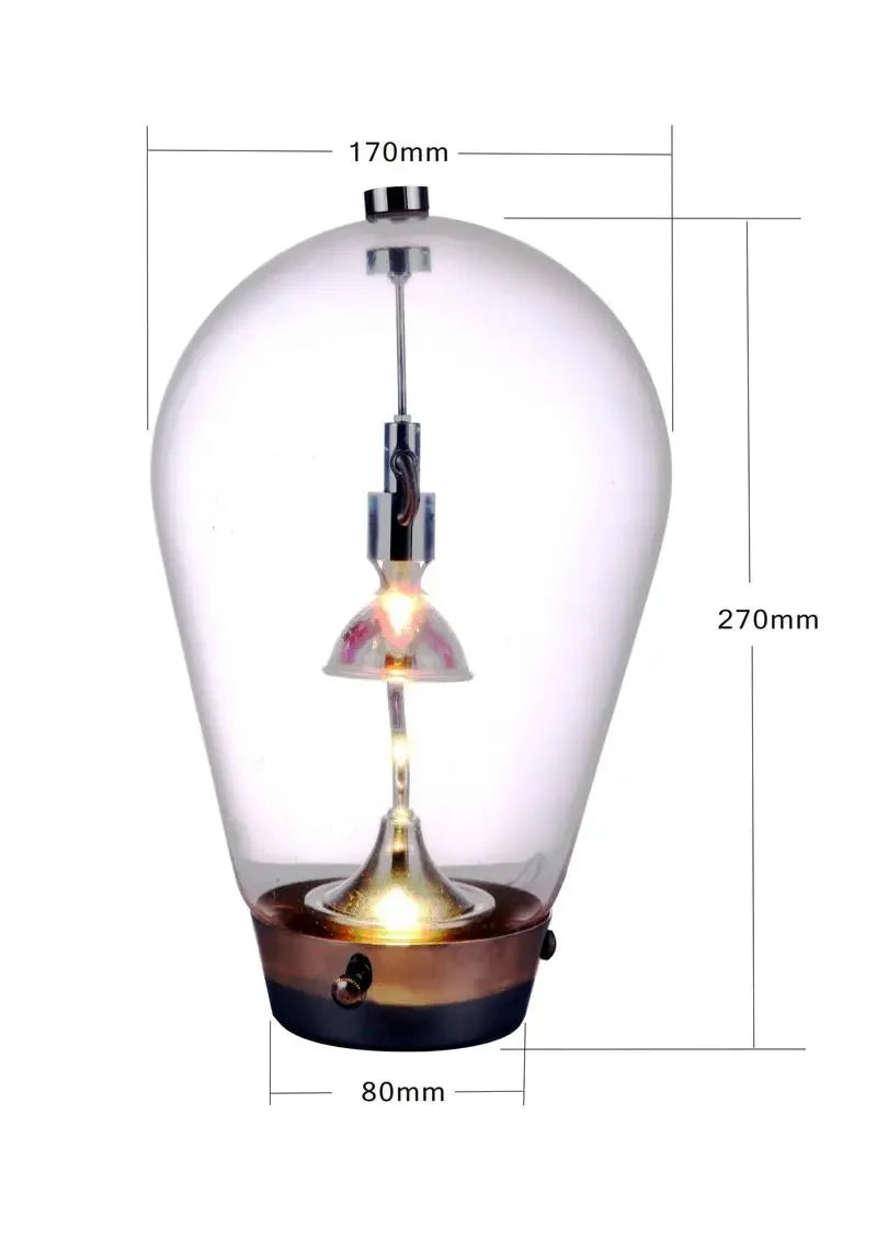 DecorBites™ Gravitational Chrome LED Table Lamp for Bedroom Study & Work