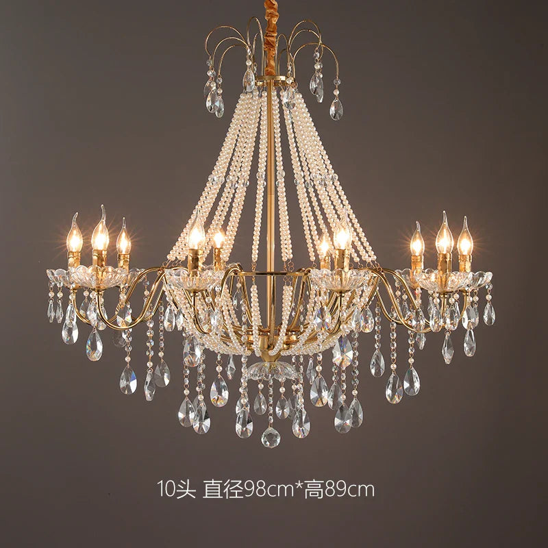 Decorbites™ Französischer Perlenkronleuchter, Elegantes Retro-Design für luxuriöse Wohnräume