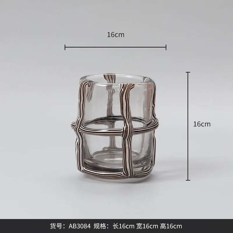 DecorBites™ Clear Glass Cross Flower Vase - Home Decor & Terrarium Display