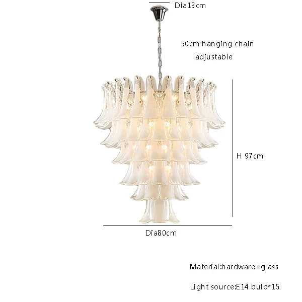 Decorbites™ Französische Weiße Glas-Pendantleuchten: Luxuriöse LED-Hängeleuchten für Wohn- und Esszimmer