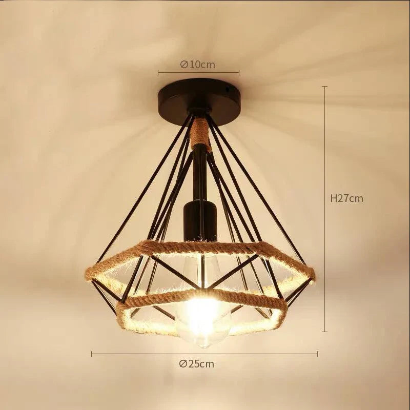 Nordic Diamond Metal Pendant Light in Stainless Steel