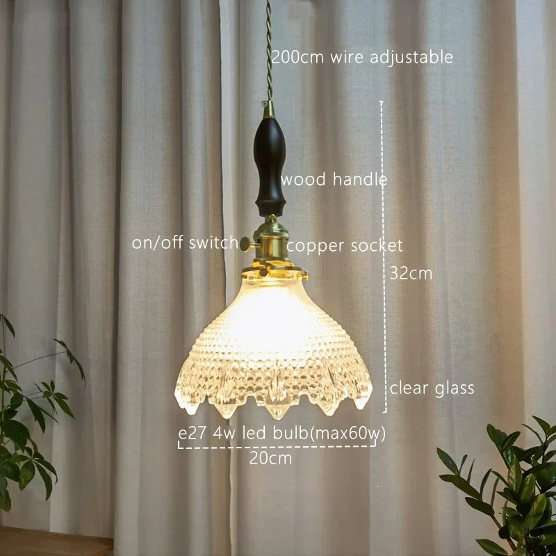 Decorbites™ Japanischer Stil Grüne Glas LED Hängelampe für die Wohnraumausstattung
