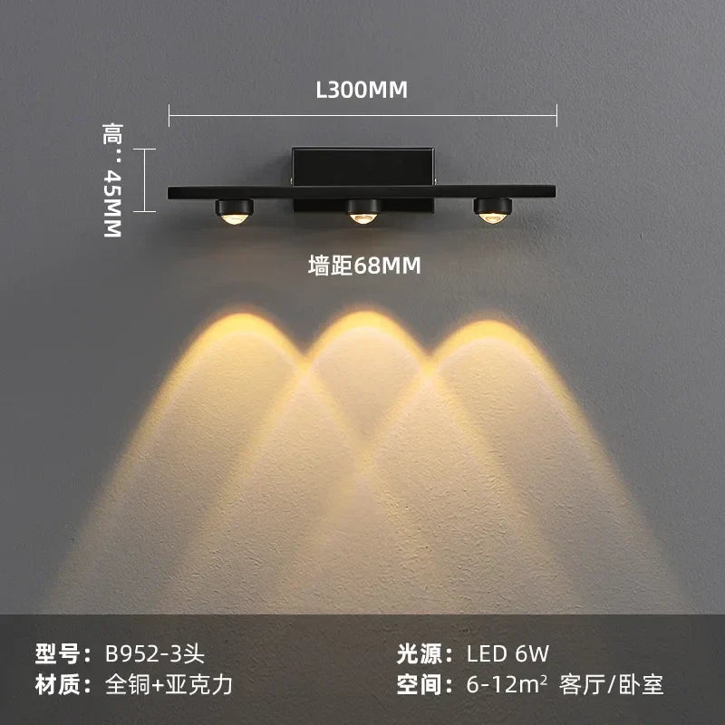 Decorbites™ Kupfer LED Wandlampe Moderne Nachttischleselampe Innenraum Nordische Sconce Wandlampe