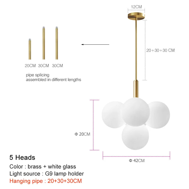 Decorbites™ Glas-Kugelleuchte: Moderner Luxus für Heimdekoration & Restaurantbeleuchtung