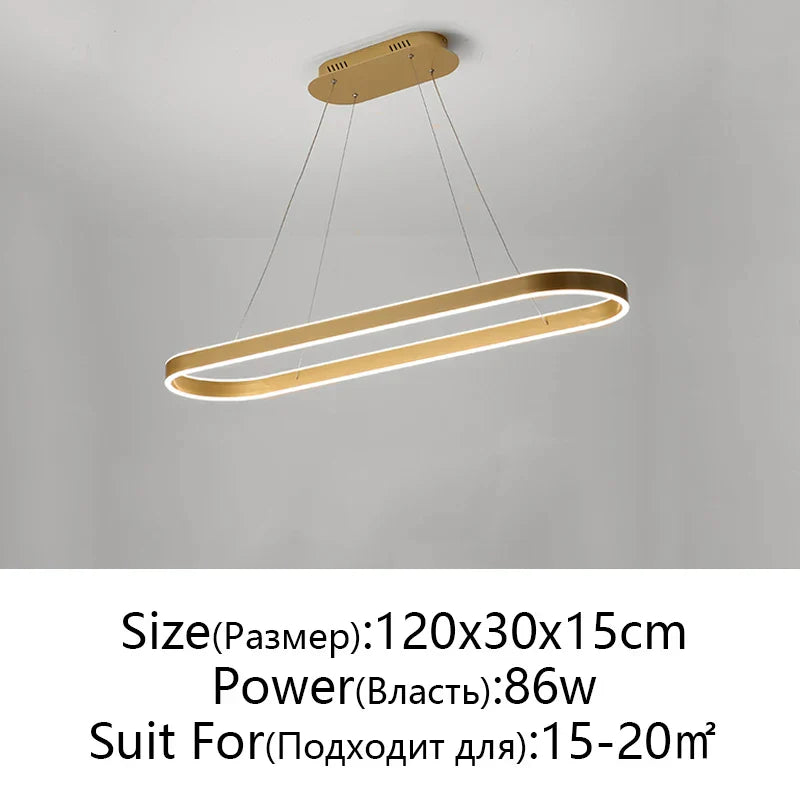 DecorBites™ LED Aluminum Ceiling Chandelier for Kitchen Living Room Modern Nordic Design
