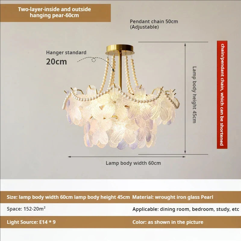 Decorbites™ Blattloser Kristall-Lüster: Moderne französische Beleuchtung für Wohnzimmer und Schlafzimmer