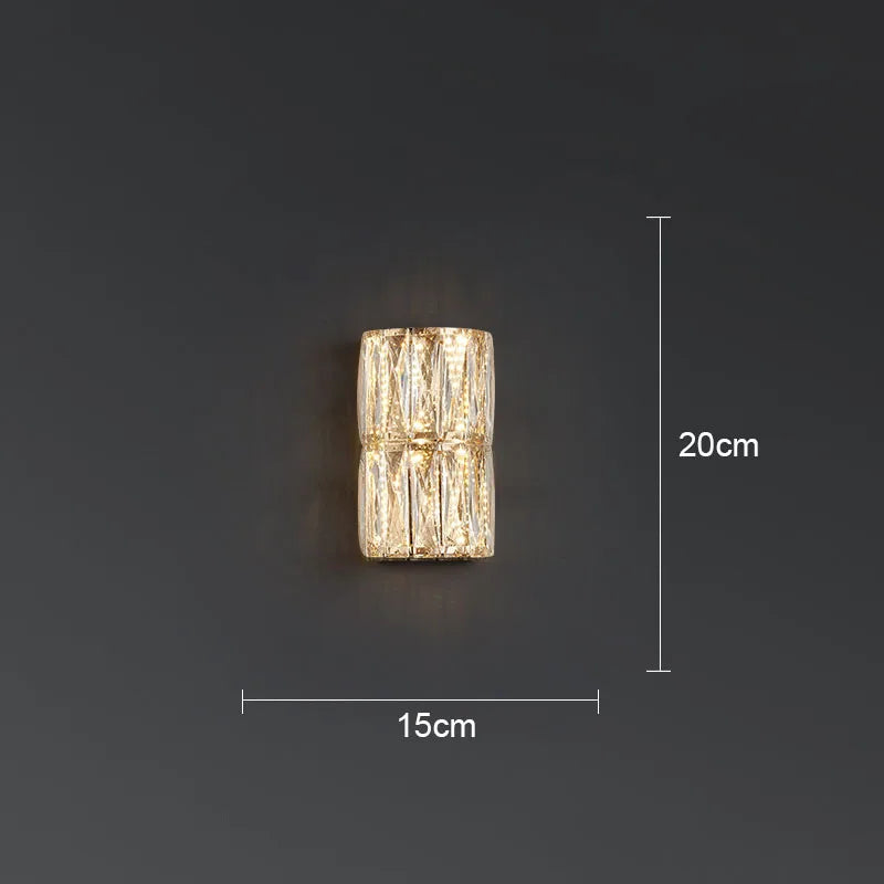 DecorBites™ Crystal LED Wall Lamp for Living Room Aisle Bedroom Staircase Decoration