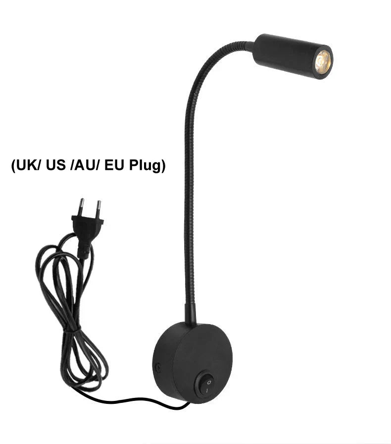 DecorBites™ Adjustable Indoor LED Wall Lamp Spotlight Fixture, Aluminum, Rotatable 350°