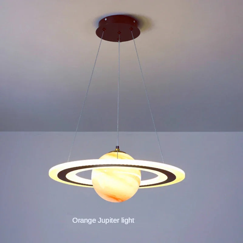 Decorbites™ Acryl-Planet-LED-Kronleuchter Erdenball-Dekoration Sternanhängerleuchte