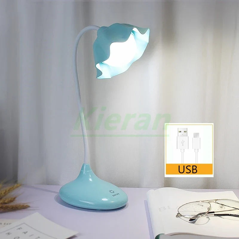 Decorbites™ Lotus-Tischleuchte: Moderne LED-Schreibtischlampe für Schlafzimmer, Arbeitszimmer und Wohnzimmer