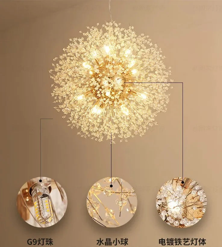 Decorbites™ Löwenzahn-Leuchter: Nordisches Dekor für Wohnzimmer, Schlafzimmer, Esszimmer & Laden-Hängeleuchte