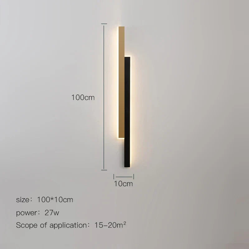 Decorbites™ LED Schwarz Wandlampe für modernes Wohnzimmer, Schlafzimmer, Bar & Flur